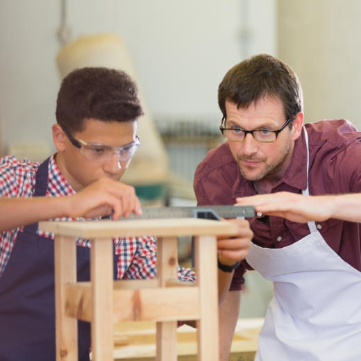 carpentry training making stool